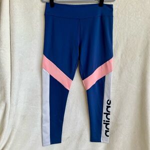 Adidas Women's Climalite Navy Blue Leggings Size‎ Large EUC